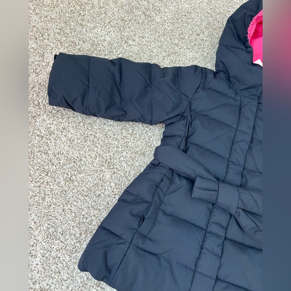 NWT Size 2 Crewcuts navy blue tie waist puffer coat 2T JCREW toddler girls - Picture 3 of 7